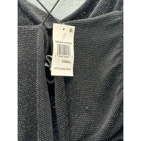 NWT Almost Famous XS Sparkle Ruched Spaghetti Straps Black mini Dress HOCO - Picture 9 of 10